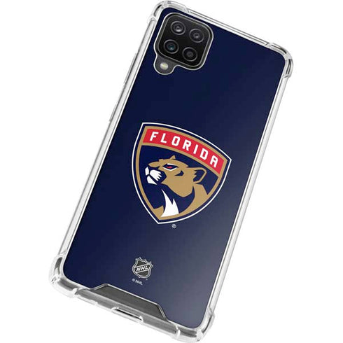 NHL Florida Panthers Distressed Galaxy A12 Clear Case