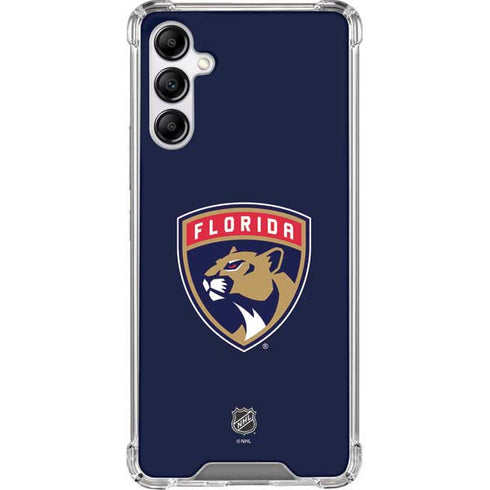 NHL Florida Panthers Distressed Galaxy A14 5G Clear Case