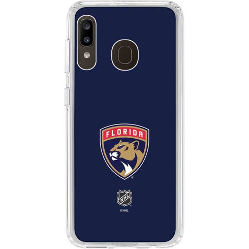 NHL Florida Panthers Distressed Galaxy A20 Clear Case