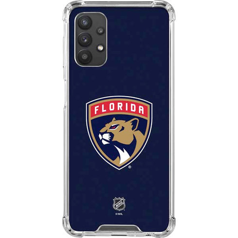NHL Florida Panthers Distressed Galaxy A32 5G Clear Case