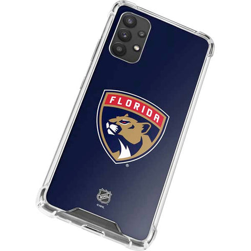 NHL Florida Panthers Distressed Galaxy A32 5G Clear Case