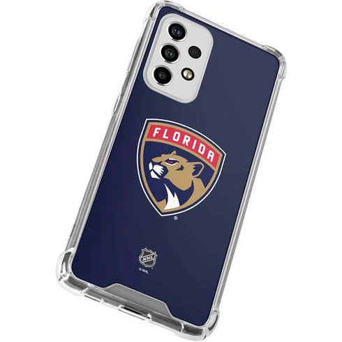 NHL Florida Panthers Distressed Galaxy A33 5G Clear Case