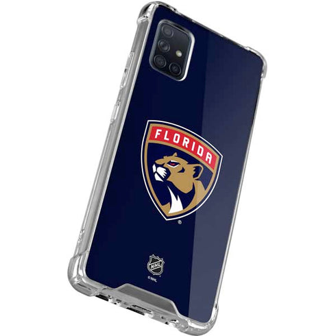 NHL Florida Panthers Distressed Galaxy A51 5G Clear Case