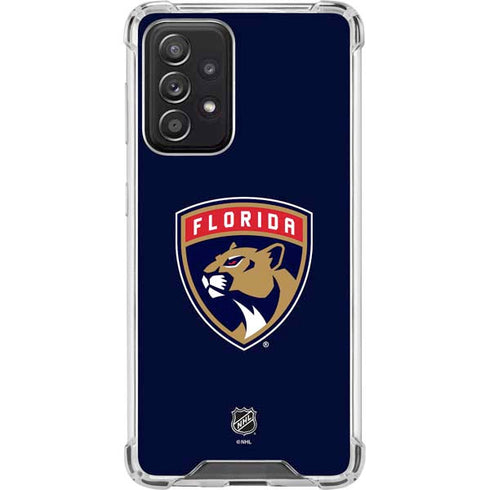 NHL Florida Panthers Distressed Galaxy A52 5G Clear Case