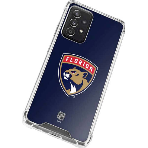NHL Florida Panthers Distressed Galaxy A52 5G Clear Case