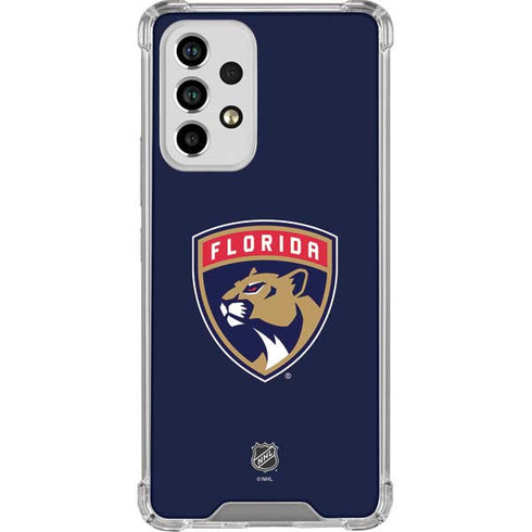 NHL Florida Panthers Distressed Galaxy A53 5G Clear Case