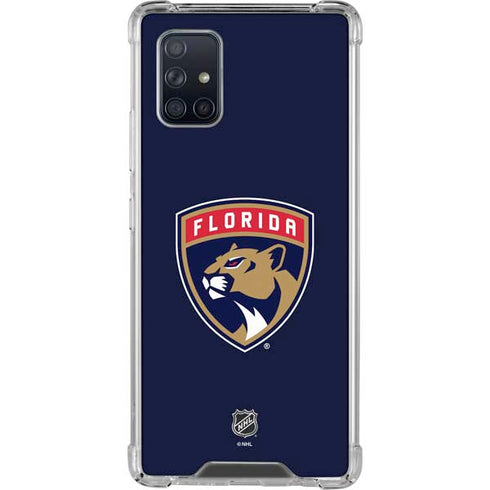 NHL Florida Panthers Distressed Galaxy A71 5G Clear Case