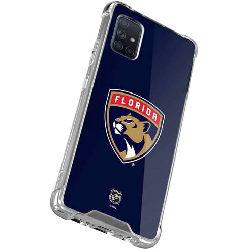 NHL Florida Panthers Distressed Galaxy A71 5G Clear Case