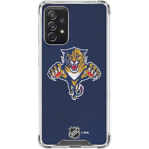 NHL Florida Panthers Distressed Galaxy A72 5G Clear Case