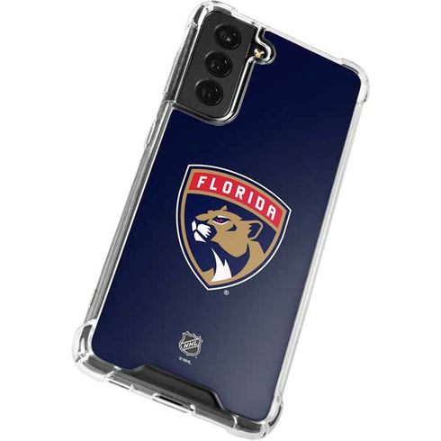 NHL Florida Panthers Distressed Galaxy S21 FE Clear Case