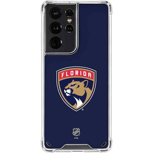 NHL Florida Panthers Distressed Galaxy S21 Ultra 5G Clear Case
