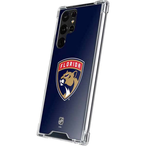 NHL Florida Panthers Distressed Galaxy S22 Ultra Clear Case