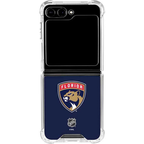 NHL Florida Panthers Distressed Galaxy Z Flip5 5G Clear Case