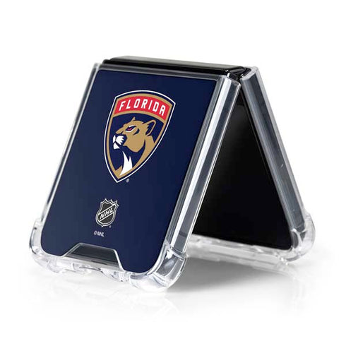 NHL Florida Panthers Distressed Galaxy Z Flip5 5G Clear Case