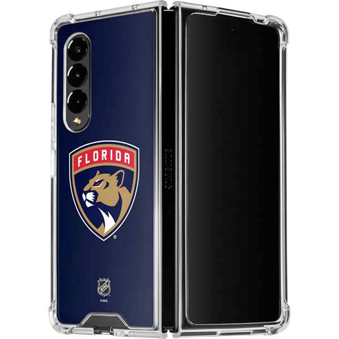 NHL Florida Panthers Distressed Galaxy Z Fold4 5G Clear Case
