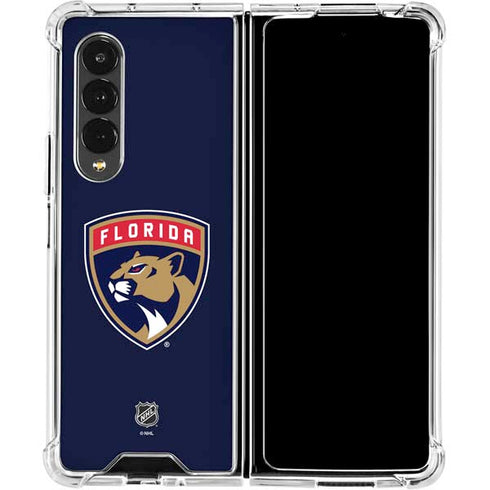 NHL Florida Panthers Distressed Galaxy Z Fold4 5G Clear Case