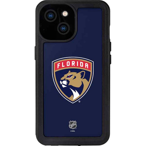NHL Florida Panthers Distressed iPhone 13 Mini Waterproof Case