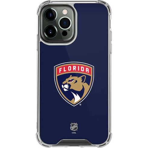 NHL Florida Panthers Distressed iPhone 13 Pro Max Clear Case