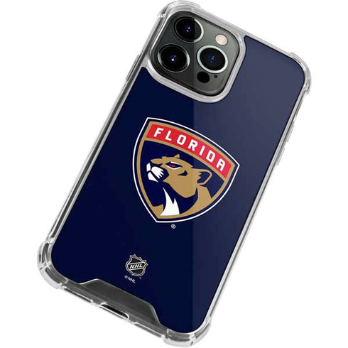NHL Florida Panthers Distressed iPhone 13 Pro Max Clear Case