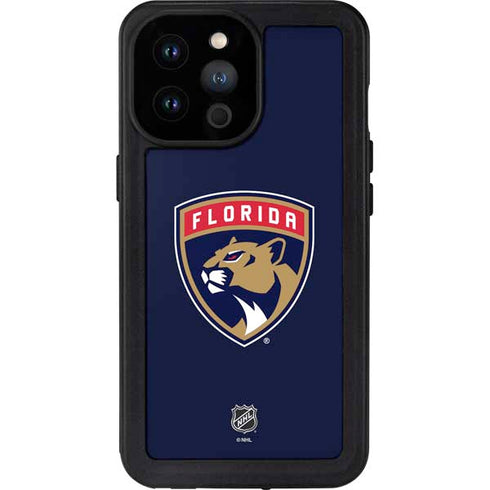 NHL Florida Panthers Distressed iPhone 14 Pro Max Waterproof Case