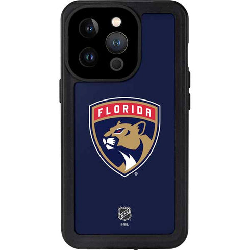 NHL Florida Panthers Distressed iPhone 14 Pro Waterproof Case