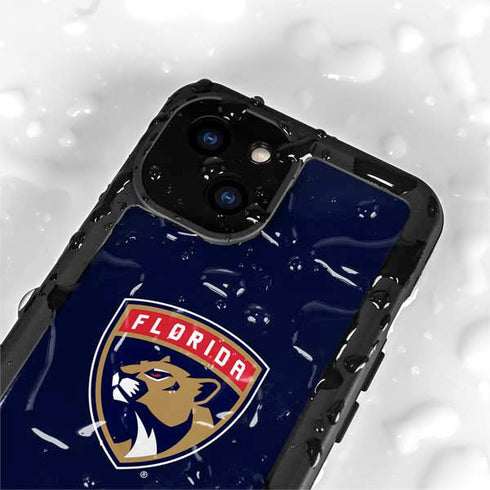 NHL Florida Panthers Distressed iPhone 15 Plus Waterproof Case