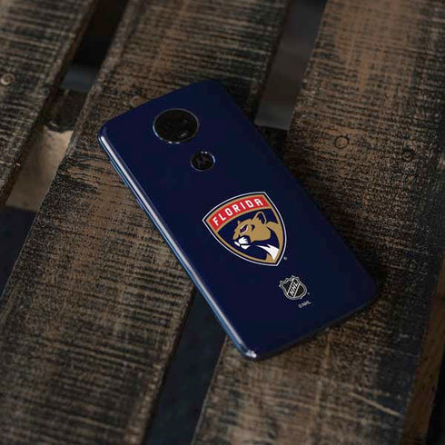 NHL Florida Panthers Distressed Moto E5 Plus Skin