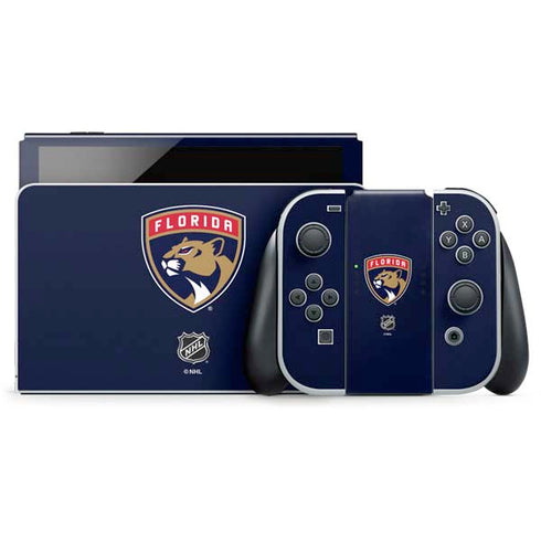 NHL Florida Panthers Distressed Nintendo Switch OLED (2021) Skin