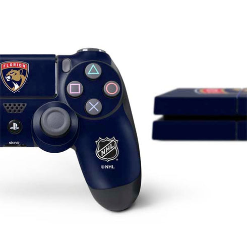 NHL Florida Panthers Distressed PS4 Console and Controller Bundle Skin