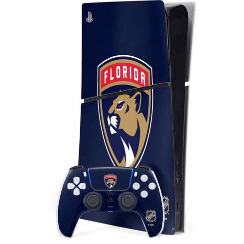NHL Florida Panthers Distressed PS5 Slim Digital Edition Bundle Skin