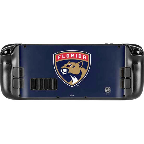 NHL Florida Panthers Distressed Steam Deck Handheld Gaming Computer Skin