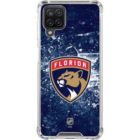 NHL Florida Panthers Frozen Galaxy A12 Clear Case