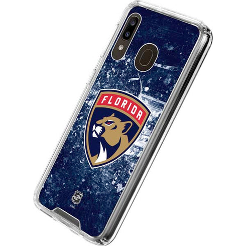 NHL Florida Panthers Frozen Galaxy A30 Clear Case