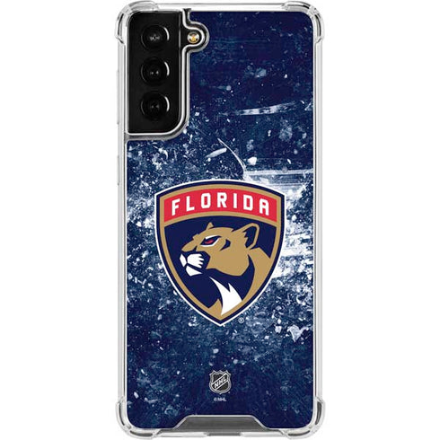 NHL Florida Panthers Frozen Galaxy S21 FE Clear Case