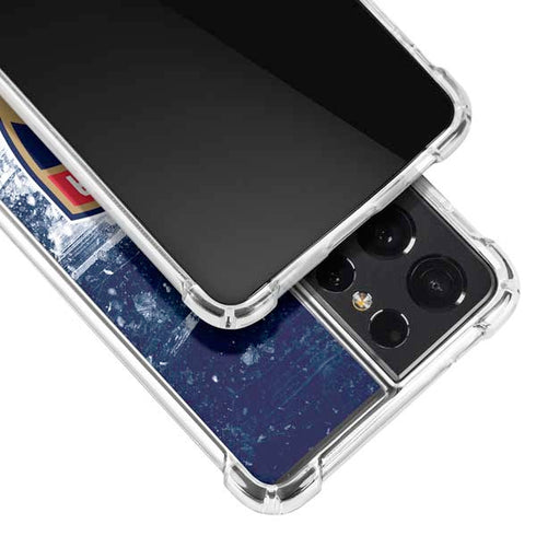 NHL Florida Panthers Frozen Galaxy S21 Ultra 5G Clear Case