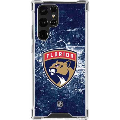 NHL Florida Panthers Frozen Galaxy S22 Ultra Clear Case