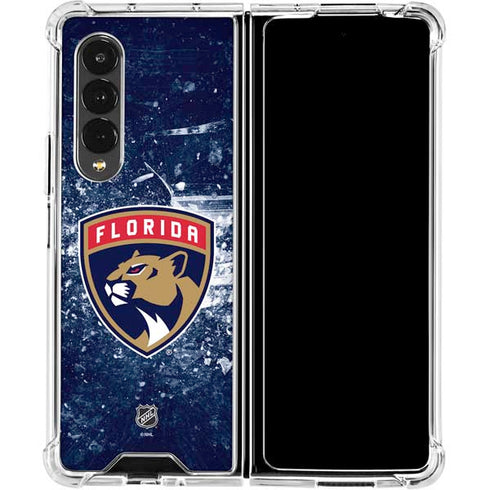 NHL Florida Panthers Frozen Galaxy Z Fold4 5G Clear Case