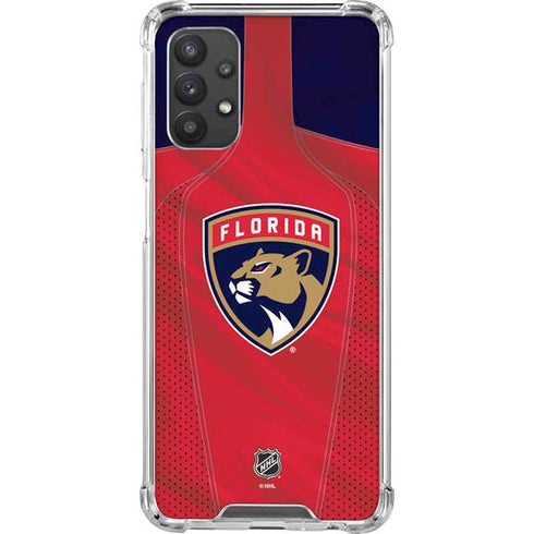 NHL Florida Panthers Jersey Galaxy A32 5G Clear Case
