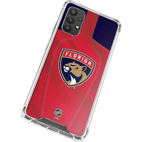 NHL Florida Panthers Jersey Galaxy A32 5G Clear Case