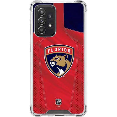 NHL Florida Panthers Jersey Galaxy A52 5G Clear Case