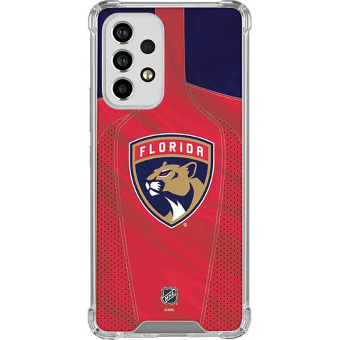 NHL Florida Panthers Jersey Galaxy A53 5G Clear Case