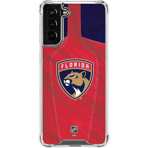 NHL Florida Panthers Jersey Galaxy S21 FE Clear Case