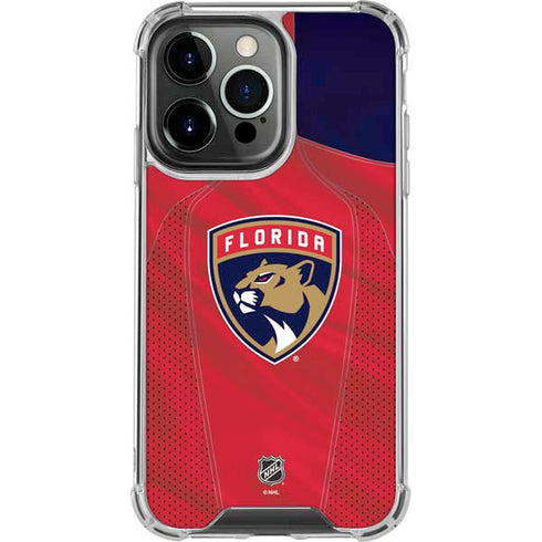 NHL Florida Panthers Jersey iPhone 14 Pro Clear Case