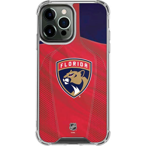 NHL Florida Panthers Jersey iPhone 14 Pro Max Clear Case