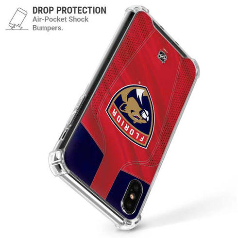 NHL Florida Panthers Jersey iPhone XS Max Clear Case