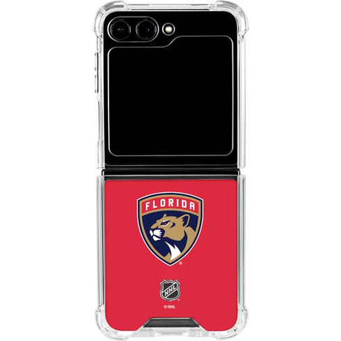 NHL Florida Panthers Logo Galaxy Z Flip5 5G Clear Case