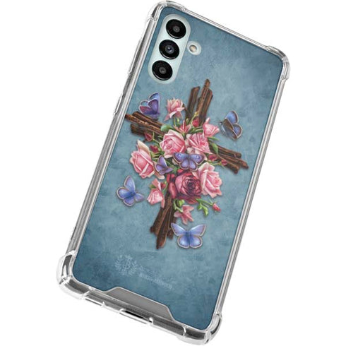 Brigid Ashwood Flower Cross Galaxy A13 5G Clear Case
