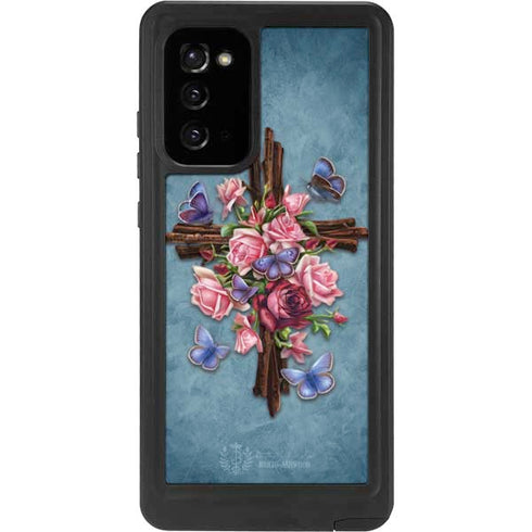 Brigid Ashwood Flower Cross Galaxy Note20 5G Waterproof Case