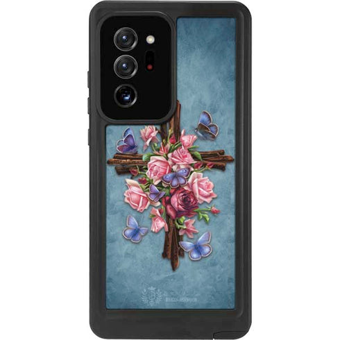 Brigid Ashwood Flower Cross Galaxy Note20 Ultra 5G Waterproof Case