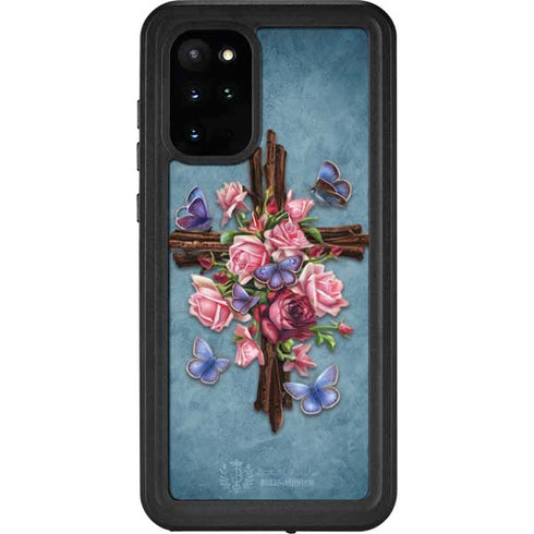 Brigid Ashwood Flower Cross Galaxy S20 Plus Waterproof Case